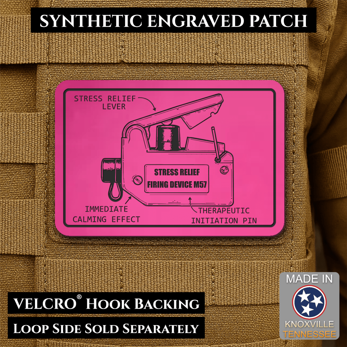 M57 Claymore Mine Clacker Funny Morale Patch, 2x3" | Made in USA | VELCRO® Brand Hook Backing - #LoneStar Adhesive#