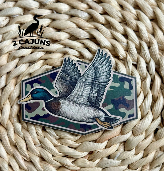 Mallard Duck Camo Hex UV Printed Hat Patch - #LoneStar Adhesive#