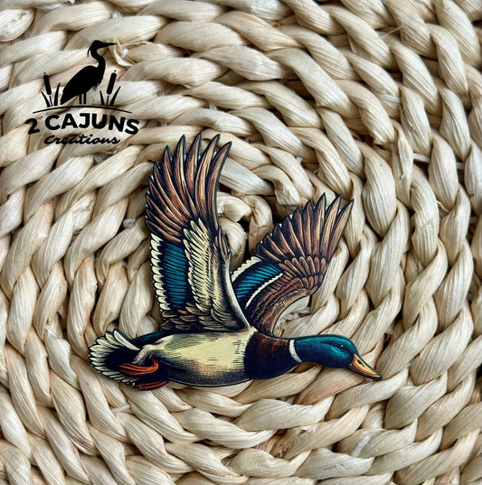 Mallard Duck Die Cut UV Printed Hat Patch - #LoneStar Adhesive#