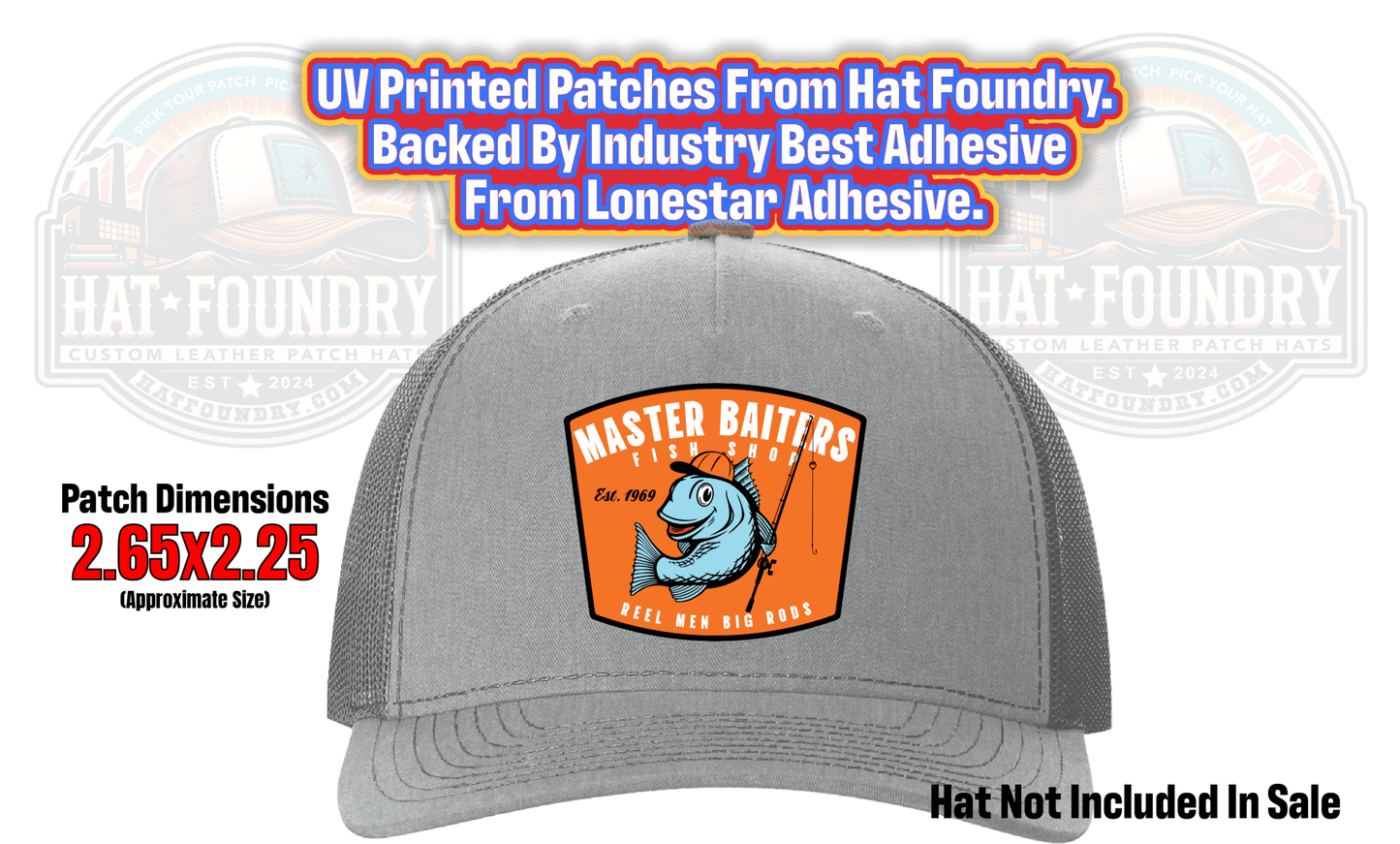 Master Baiters Fish Shop - UV Printed Hat Patch