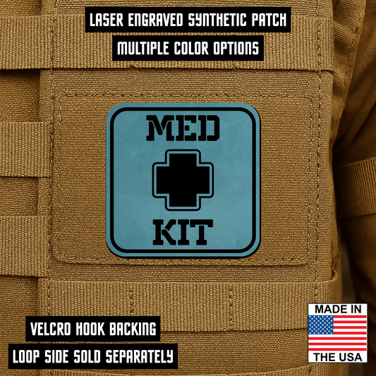 MED KIT IFAK Pouch Identification Patch 2"x2" Hook & Loop | Made in USA - LoneStar Adhesive