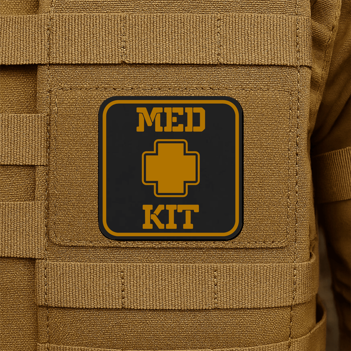 MED KIT IFAK Pouch Identification Patch 2"x2" Hook & Loop | Made in USA - LoneStar Adhesive