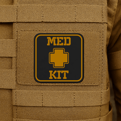 MED KIT IFAK Pouch Identification Patch 2"x2" Hook & Loop | Made in USA - LoneStar Adhesive