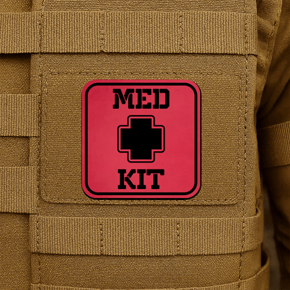MED KIT IFAK Pouch Identification Patch 2"x2" Hook & Loop | Made in USA - LoneStar Adhesive