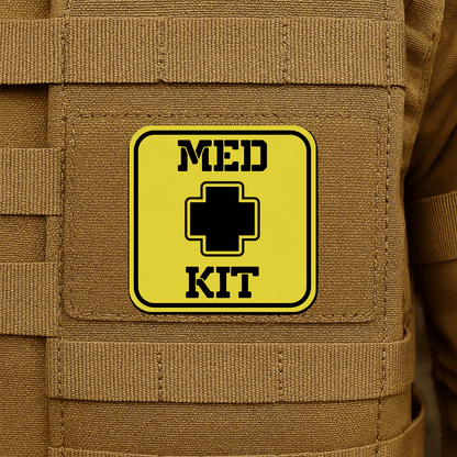 MED KIT IFAK Pouch Identification Patch 2"x2" Hook & Loop | Made in USA - LoneStar Adhesive