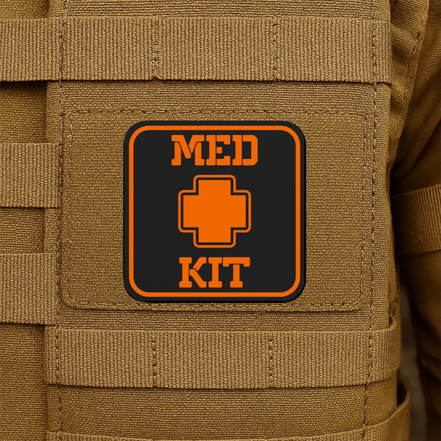 MED KIT IFAK Pouch Identification Patch 2"x2" Hook & Loop | Made in USA - LoneStar Adhesive