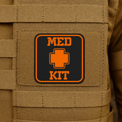 MED KIT IFAK Pouch Identification Patch 2"x2" Hook & Loop | Made in USA - LoneStar Adhesive