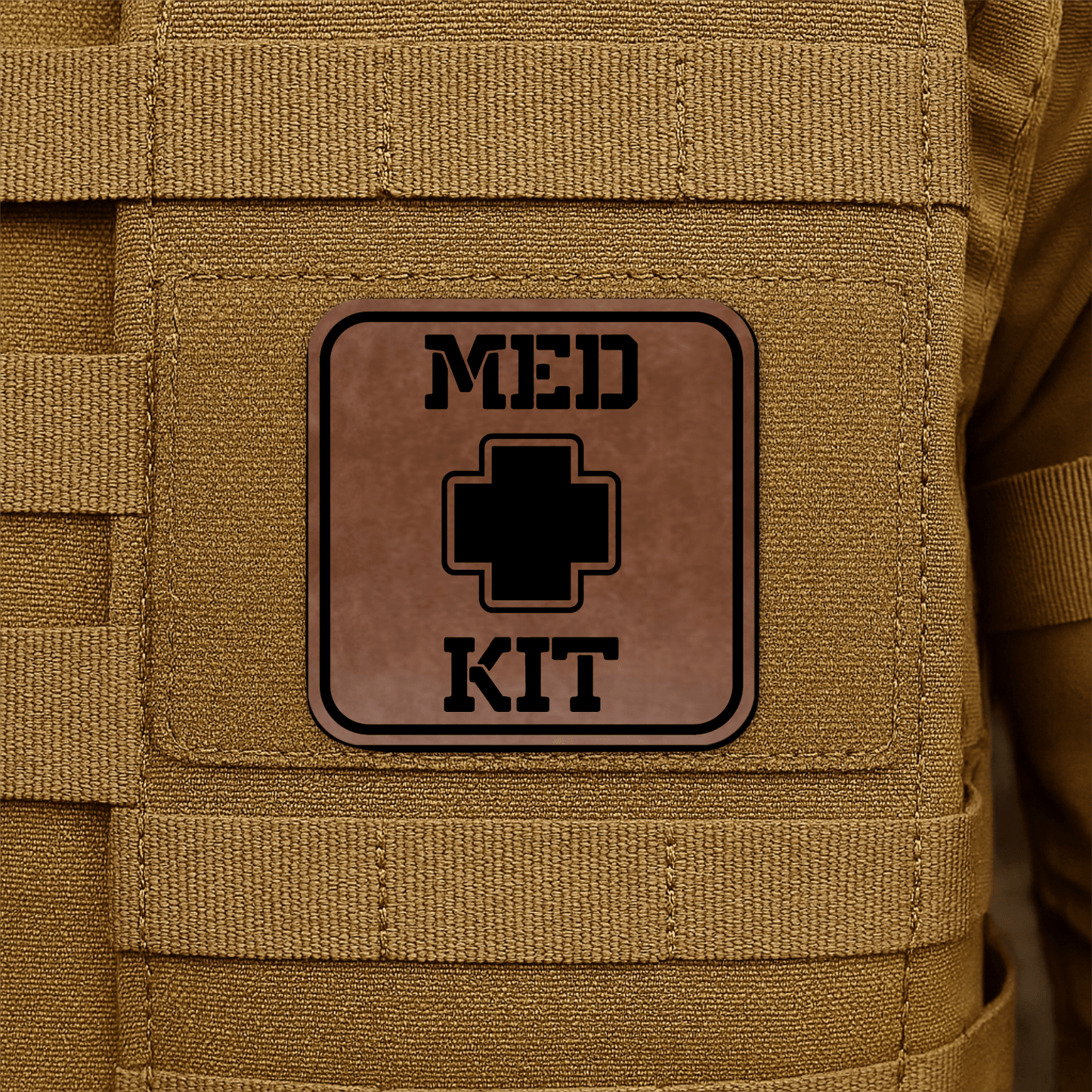 MED KIT IFAK Pouch Identification Patch 2"x2" Hook & Loop | Made in USA - LoneStar Adhesive