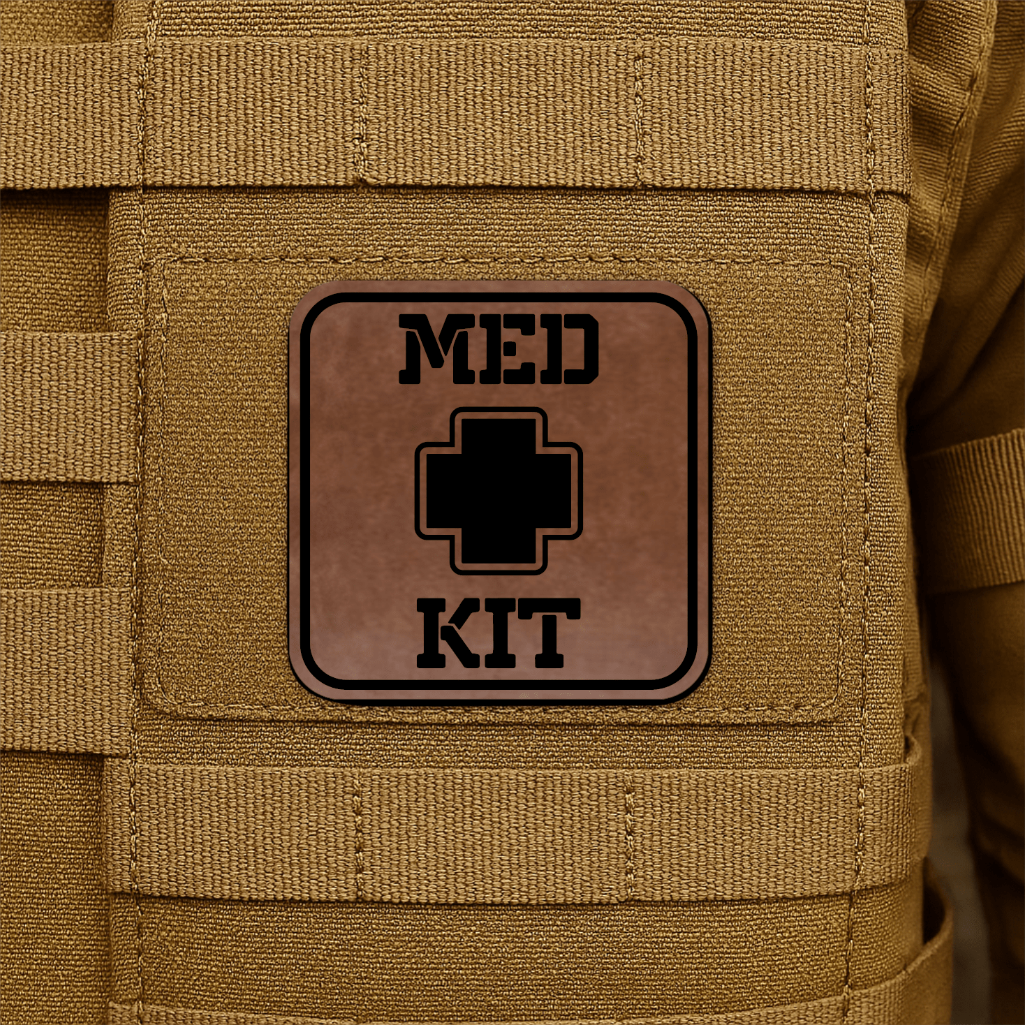 MED KIT IFAK Pouch Identification Patch 2"x2" Hook & Loop | Made in USA - LoneStar Adhesive