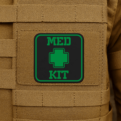 MED KIT IFAK Pouch Identification Patch 2"x2" Hook & Loop | Made in USA - LoneStar Adhesive