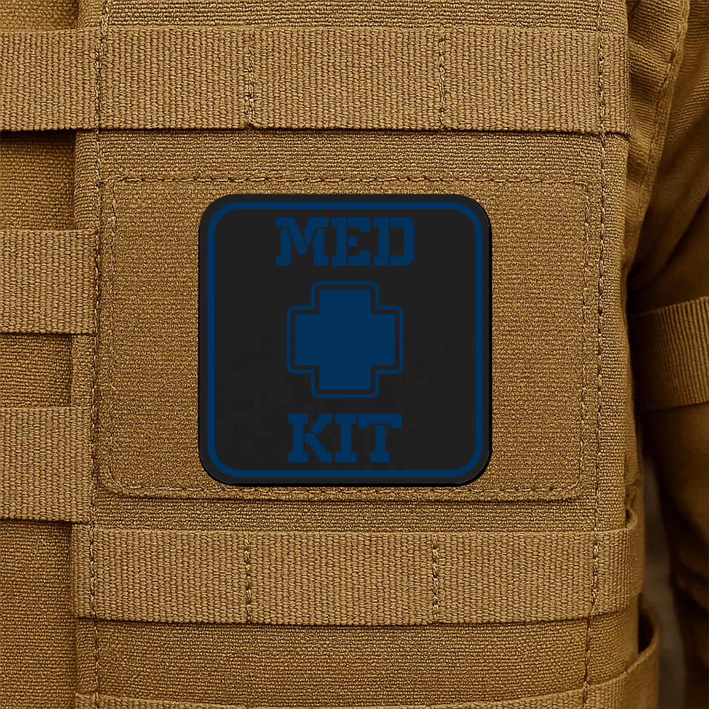 MED KIT IFAK Pouch Identification Patch 2"x2" Hook & Loop | Made in USA - LoneStar Adhesive