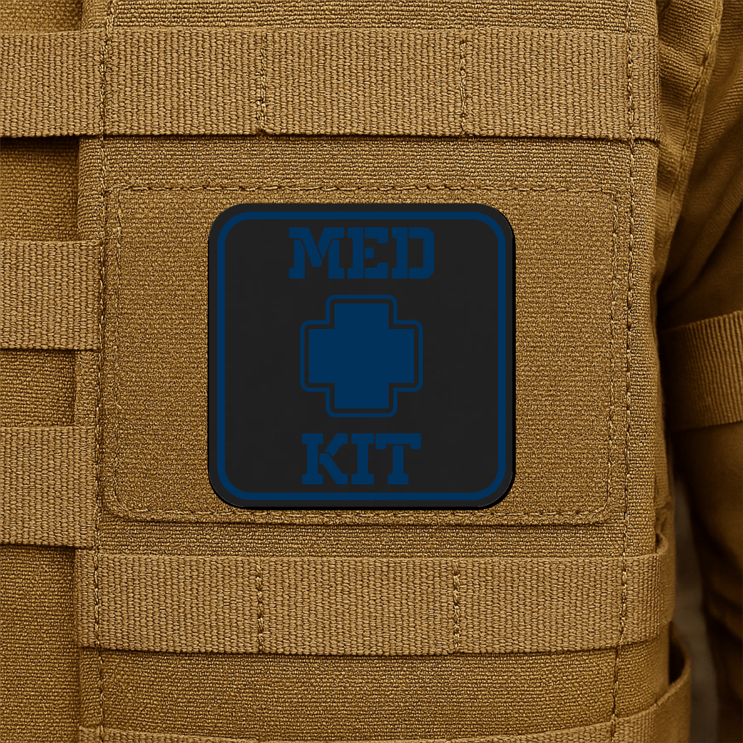 MED KIT IFAK Pouch Identification Patch 2"x2" Hook & Loop | Made in USA - LoneStar Adhesive
