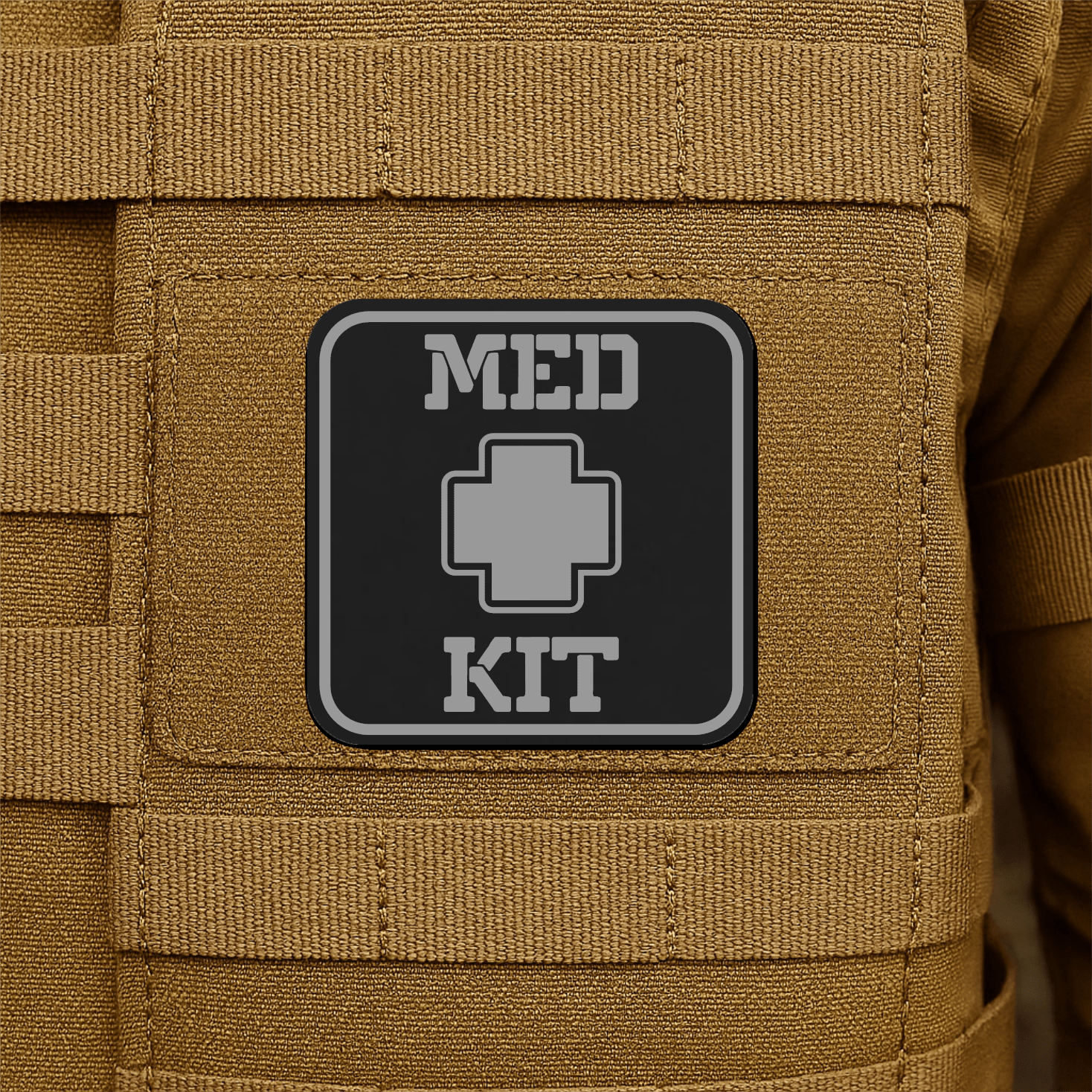 MED KIT IFAK Pouch Identification Patch 2"x2" Hook & Loop | Made in USA - LoneStar Adhesive