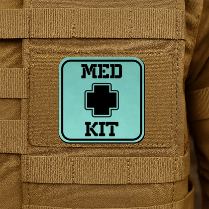 MED KIT IFAK Pouch Identification Patch 2"x2" Hook & Loop | Made in USA - LoneStar Adhesive