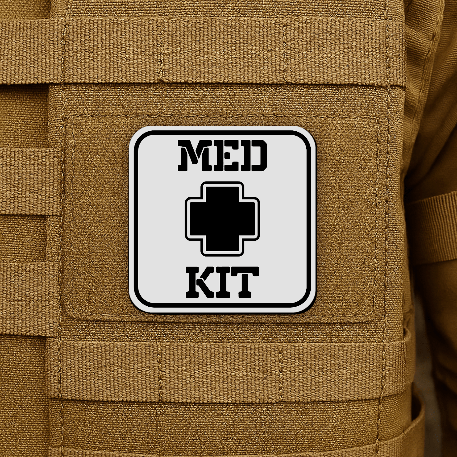 MED KIT IFAK Pouch Identification Patch 2"x2" Hook & Loop | Made in USA - LoneStar Adhesive
