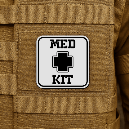 MED KIT IFAK Pouch Identification Patch 2"x2" Hook & Loop | Made in USA - LoneStar Adhesive
