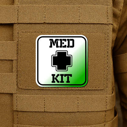 MED KIT IFAK Pouch Identification Patch 2"x2" Hook & Loop | Made in USA - LoneStar Adhesive