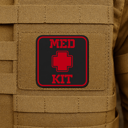 MED KIT IFAK Pouch Identification Patch 2"x2" Hook & Loop | Made in USA - LoneStar Adhesive