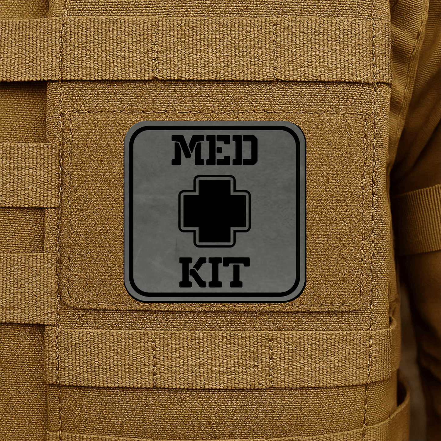 MED KIT IFAK Pouch Identification Patch 2"x2" Hook & Loop | Made in USA - LoneStar Adhesive