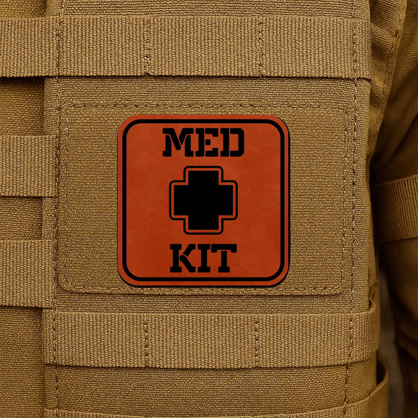 MED KIT IFAK Pouch Identification Patch 2"x2" Hook & Loop | Made in USA - LoneStar Adhesive