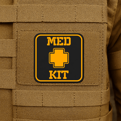 MED KIT IFAK Pouch Identification Patch 2"x2" Hook & Loop | Made in USA - LoneStar Adhesive