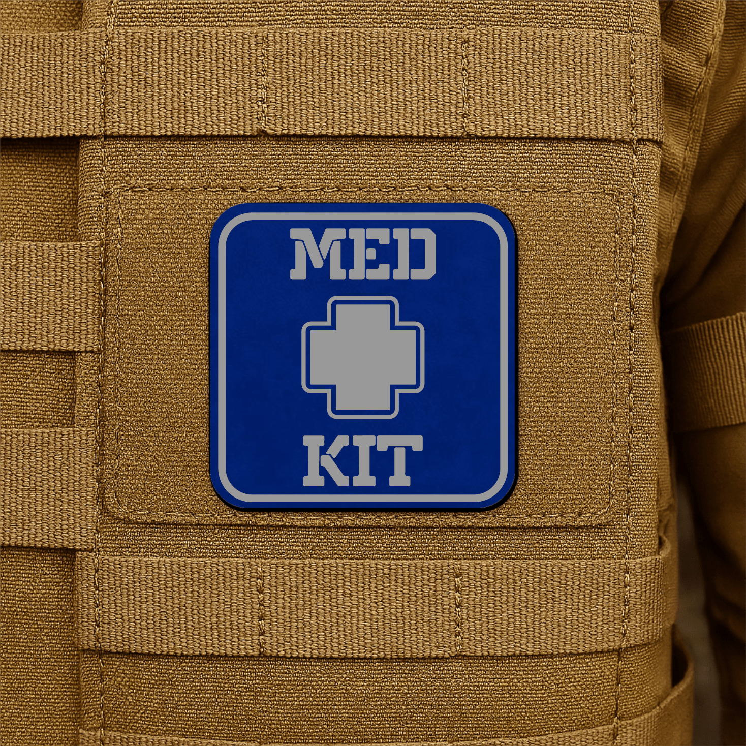 MED KIT IFAK Pouch Identification Patch 2"x2" Hook & Loop | Made in USA - LoneStar Adhesive