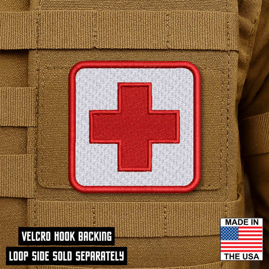 Med-Kit Pouch ID Patch 2.5" Hook & Loop | Made in USA - LoneStar Adhesive