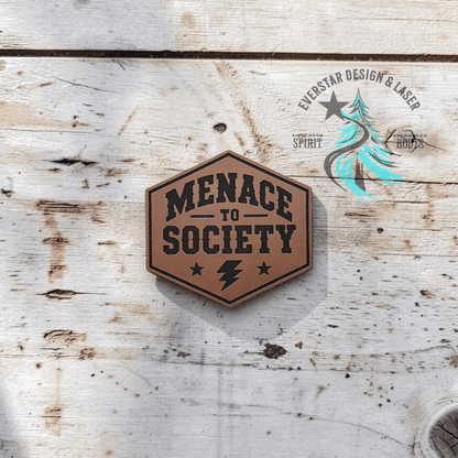 Menace to Society Leather Patch - LoneStar Adhesive