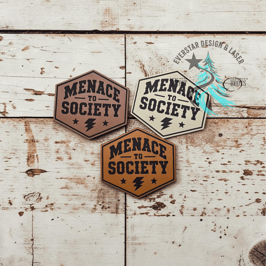Menace to Society Leather Patch - LoneStar Adhesive