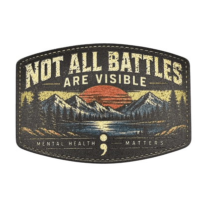 Mental Health Awareness UV Printed Hat Patch Collection | Semicolon Patches - #LoneStar Adhesive#
