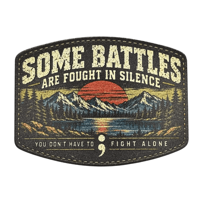 Mental Health Awareness UV Printed Hat Patch Collection | Semicolon Patches - #LoneStar Adhesive#