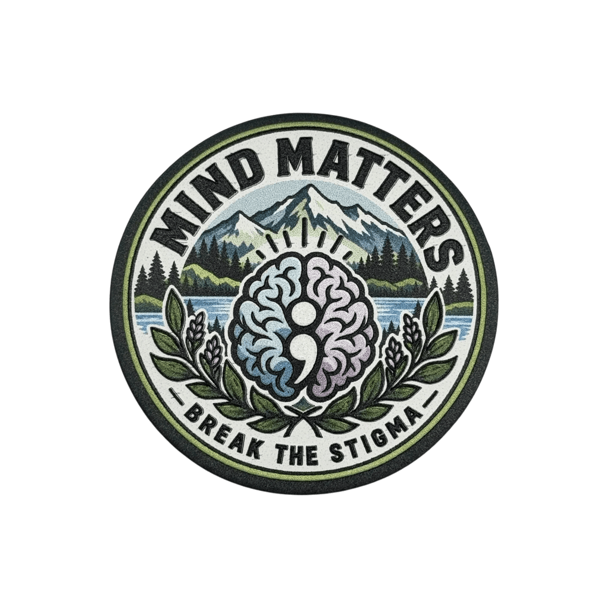 Mental Health Awareness UV Printed Hat Patch Collection | Semicolon Patches - #LoneStar Adhesive#