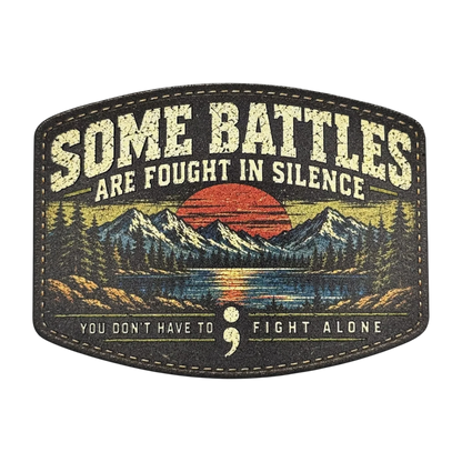 Mental Health Awareness UV Printed Hat Patch Collection | Semicolon Patches