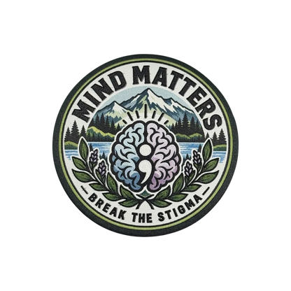 Mental Health Awareness UV Printed Hat Patch Collection | Semicolon Patches