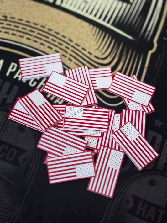 Mini American Flag - Side Hat Patch - LoneStar Adhesive