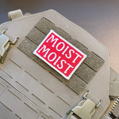MOIST Funny Embroidered Morale Patch, 2x3" | VELCRO® Brand Hook Backing - #LoneStar Adhesive#