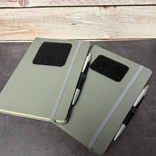 Morale Patch A5 Note Book with 2x3" or 3x3" Loop Side Front Panel Customizable Log or Range Book - LoneStar Adhesive
