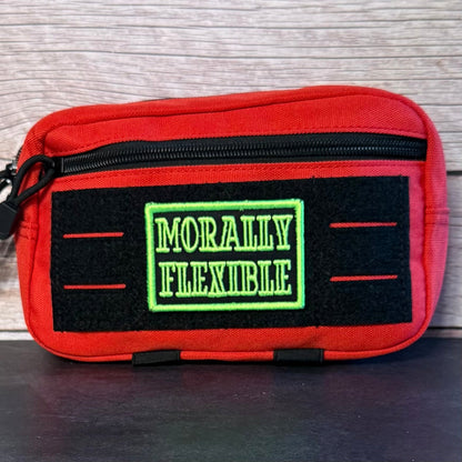 Morally Flexible Funny Morale Patch, 2x3" | Made in USA | VELCRO® Brand Hook Backing - LoneStar Adhesive