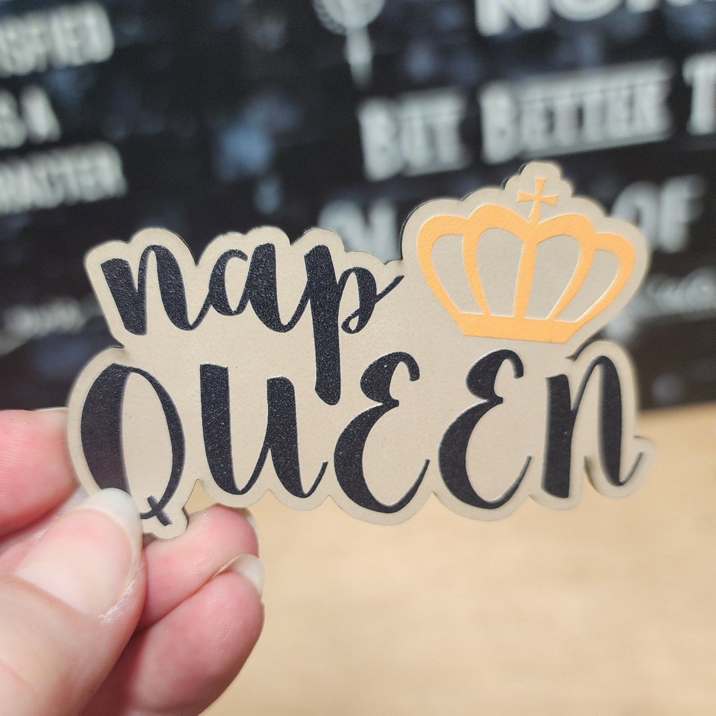 Nap Queen UV Printed Leatherette Hat Patch - MR01 - LoneStar Adhesive