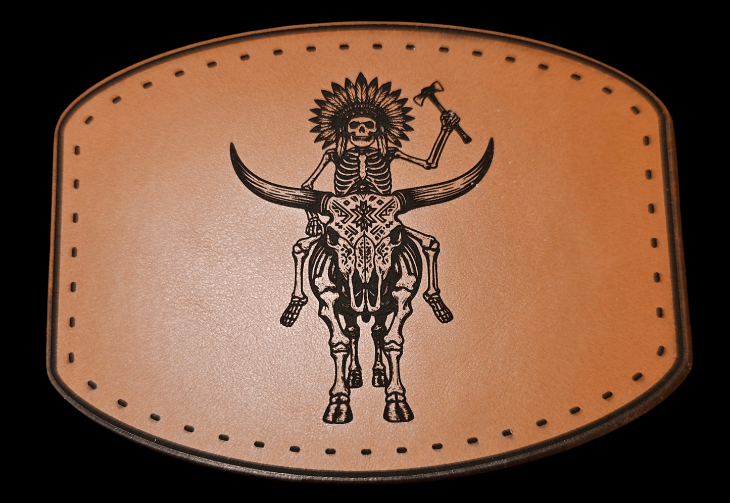 Native American Indian Bull Skeleton - Blank V1 - LoneStar Adhesive