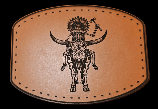 Native American Indian Bull Skeleton - Blank V1 - LoneStar Adhesive