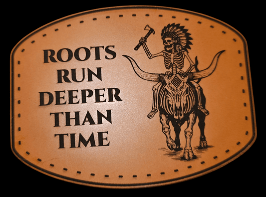 Native American Indian Bull Skeleton - Roots Run Deeper Than Time - LoneStar Adhesive