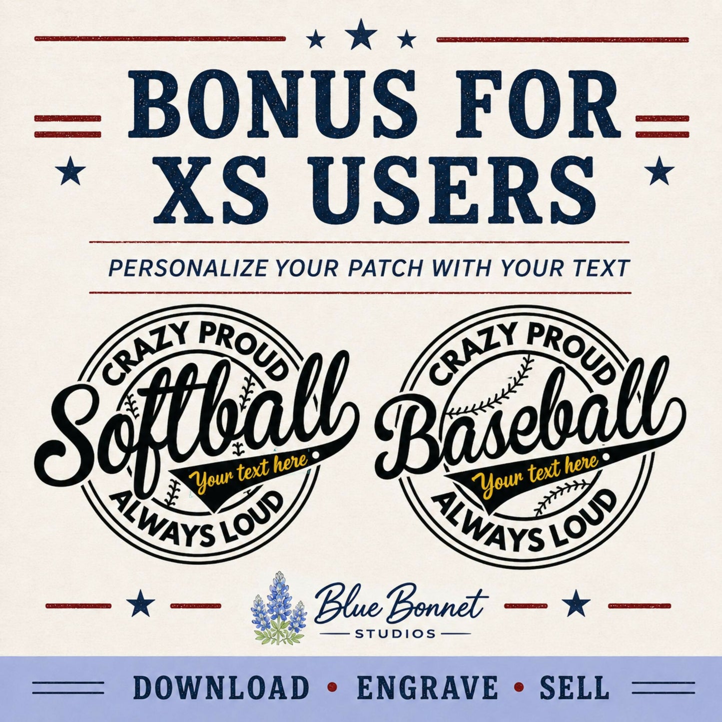 Baseball Softball Patch SVG Bundle, Crazy Proud Always Loud Hat Patch Files, Mom Dad Mama Papa Grandma, Laser Ready SVG XS PNG PDF Digital Download
