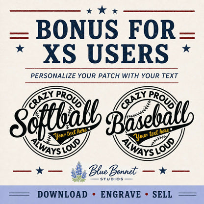 Baseball Softball Patch SVG Bundle, Crazy Proud Always Loud Hat Patch Files, Mom Dad Mama Papa Grandma, Laser Ready SVG XS PNG PDF Digital Download