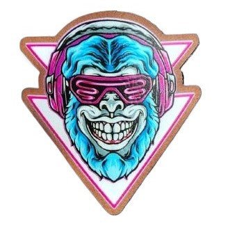 Neon Monkey UV Printed Leatherette Hat Patch - MR01 - LoneStar Adhesive