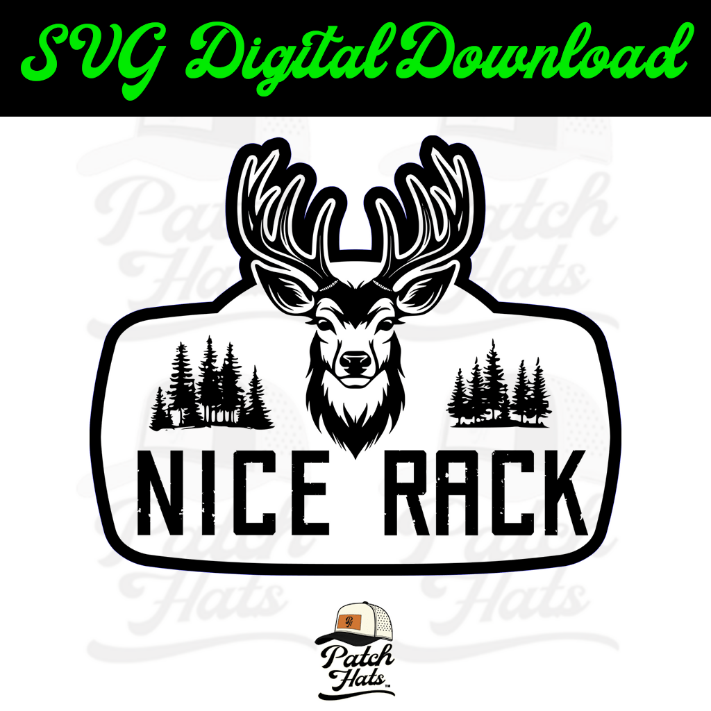 Nice Rack SVG Hat Patch File - LoneStar Adhesive