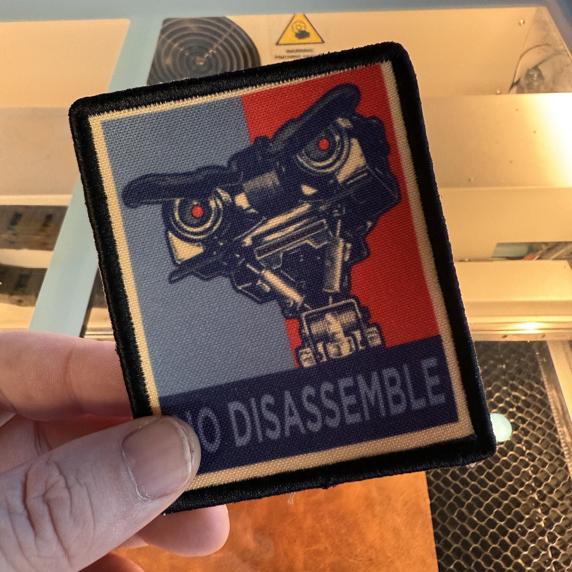 No Disassemble Funny Morale Patch | Made in USA | VELCRO® Brand Hook Backing - LoneStar Adhesive