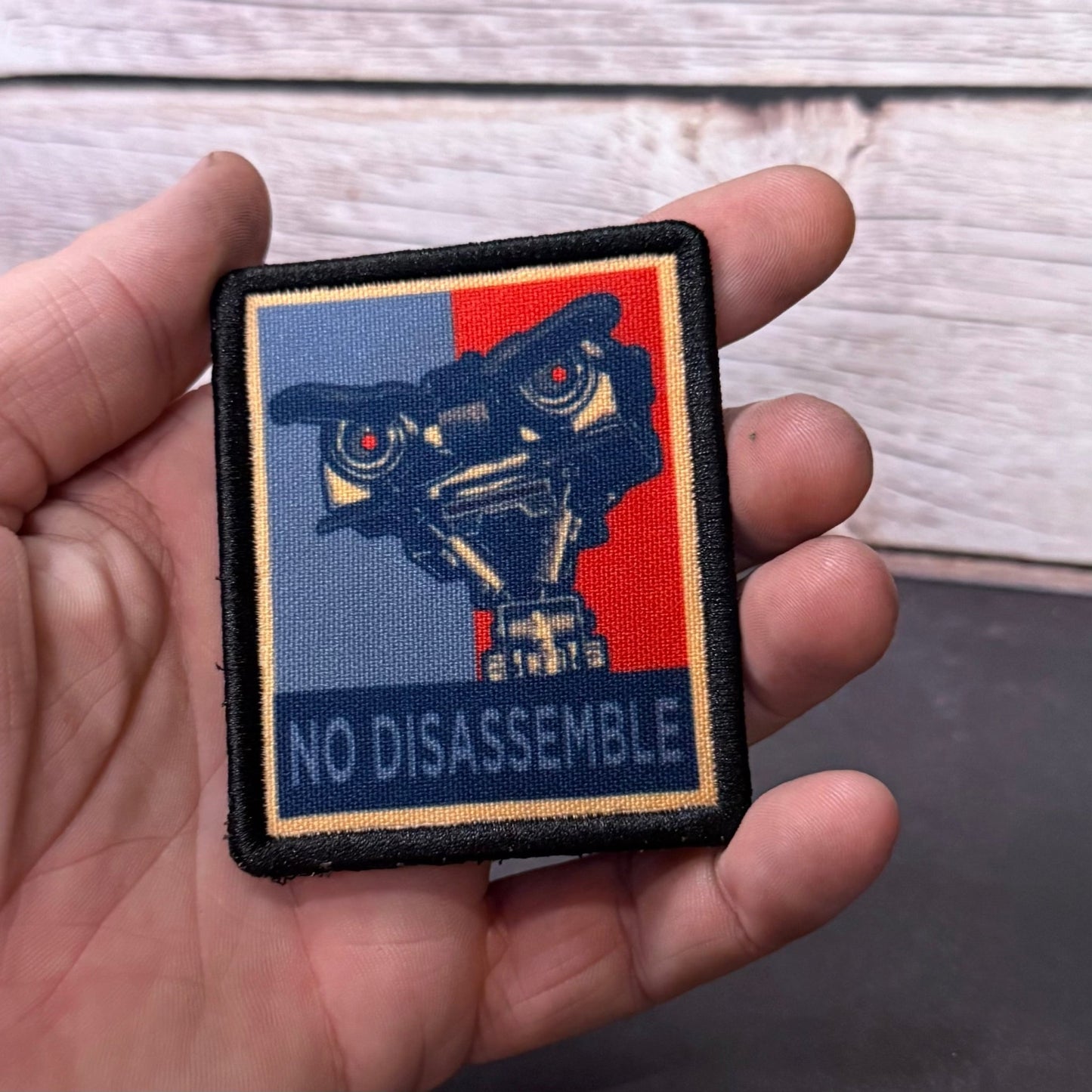 No Disassemble Funny Morale Patch | Made in USA | VELCRO® Brand Hook Backing - LoneStar Adhesive