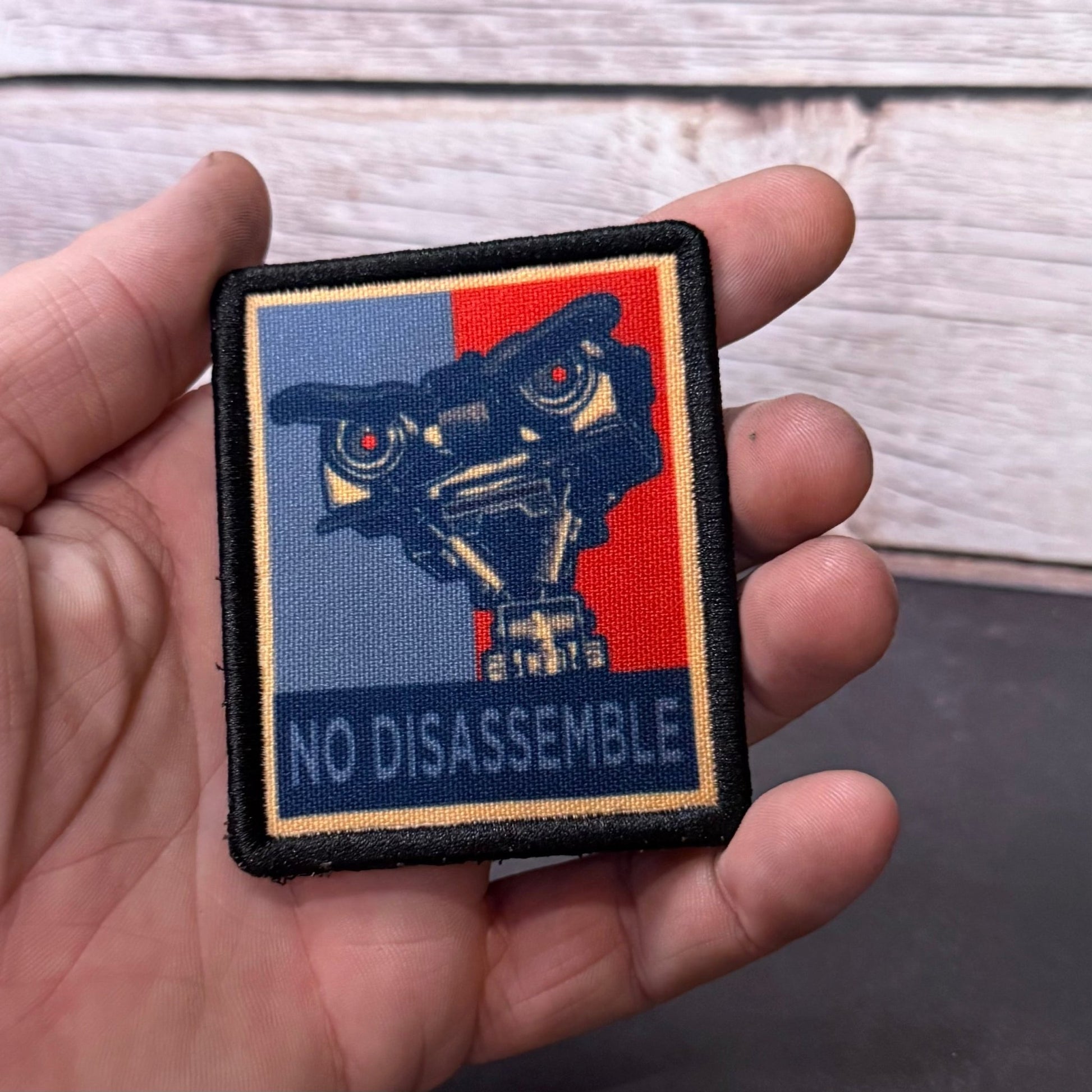 No Disassemble Funny Morale Patch | Made in USA | VELCRO® Brand Hook Backing - LoneStar Adhesive