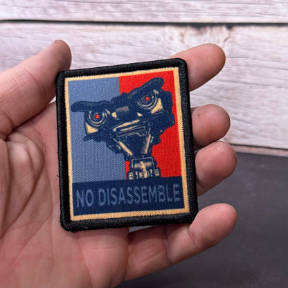 No Disassemble Funny Morale Patch | Made in USA | VELCRO® Brand Hook Backing - LoneStar Adhesive
